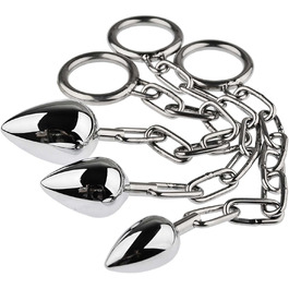 Анальний масажер з нержавіючої сталі Youxclian: набір анальних кульок, ланцюжок, кільце для статевого члена, анальний дільник, масажер простати, для жінок та чоловіків.