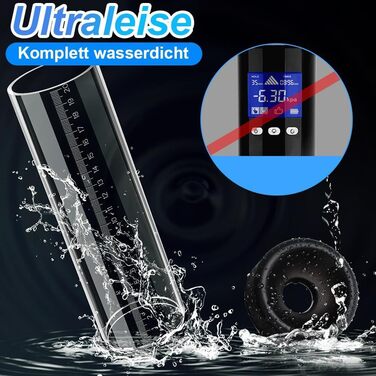 Електрична вакуумна помпа для ерекції, тренажер для збільшення пеніса, SM-іграшка для чоловіків, вакуумна помпа з різними режимами, LCD-дисплей (30.5*6.4 см)