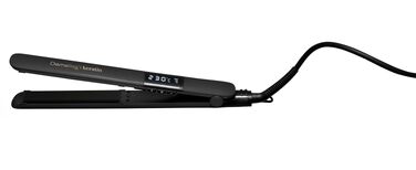 Професійний випрямляч для волосся 2-в-1 Demeliss Black Ceramic: кераміко-турмалінові пластини з кератином, регулювання температури 150-230°C, цифровий дисплей, ефект гладкості та локони