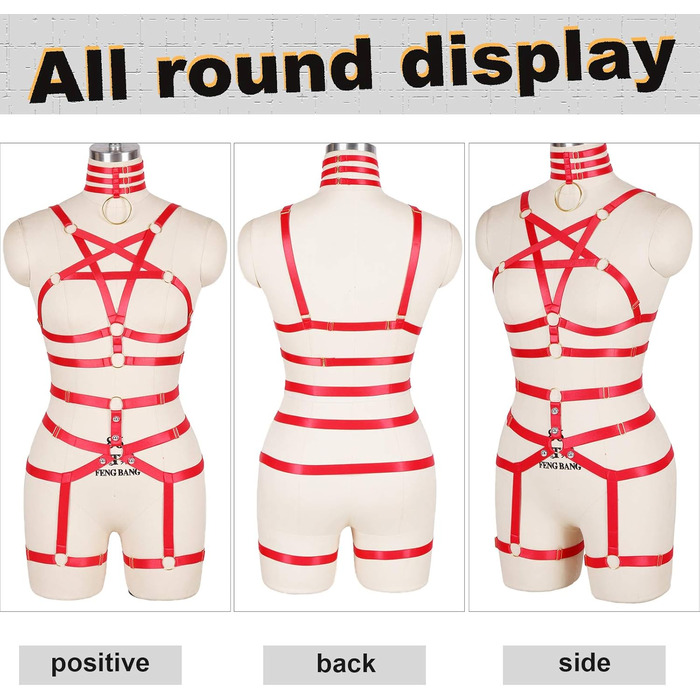 Жіночий корсет-нагрудник PETMHS у стилі панк, повна сітка, мереживний бюстгальтер та пояс-стрінг, комплект Harajuku Gothic для фестивалів та рейвів (червоний)