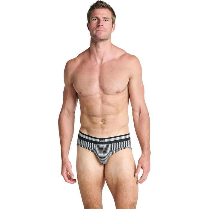 Труси чоловічі Jockey Cotton Stretch, 3 шт. в упаковці, бавовна та еластан, середньою посадкою, чорний колір, XL