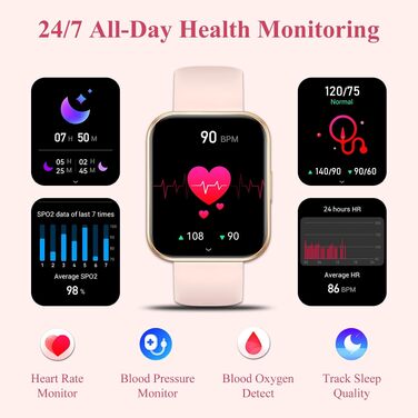 Смарт-годинник I52 Smartwatch (Gold) — водонепроникний розумний годинник з функціями моніторингу здоров'я, золотий