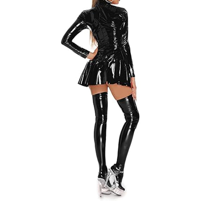Латексний боді для жінок - сексуальний мокрий ефект, облягаючий, для вечірок та косплею, розмір M