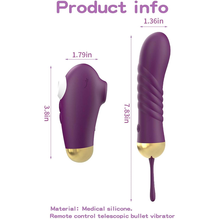 Вібратор Dildovibrator ChicLSQ зі пультом дистанційного керування – 10 режимів стимуляції та 10 режимів вібрації, вібратор G-точки для пар. Потужний та тихий AV-стабілізатор, ідеальний для самостійного та парного задоволення.