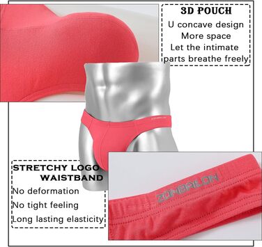 Тангіні BIATWOWR для чоловіків з еластичного матеріалу без етикетки, сексуальні та зручні, XXL, помаранчево-червоний