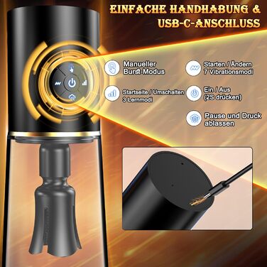 Електрична помпа для збільшення статевого члена - чоловіча іграшка для мастурбації. Вібратор, набір для соло-ігор, вакуумна помпа, штучний оральний секс, для чоловіків