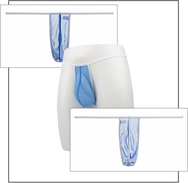 Сексуальна чоловіча білизна BIATWOWR: прозорі стрінги з дихаючого матеріалу, м'які, кольори: помаранчевий, жовтий, блакитний, розмір 3XL