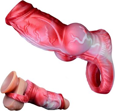 Реалістичний пеніс для собак з рідкого силікону TDLPlus – секс-іграшка для чоловіків та пар, розширювач пеніса