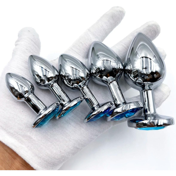 Анальні пробки з металу: набір для дорослих, 5 розмірів, для чоловіків та жінок. Іграшки для пар, дорослі інтимні іграшки