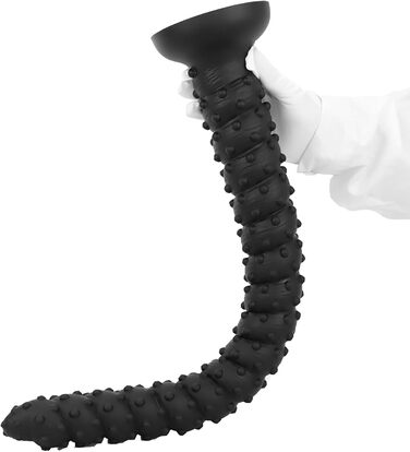 Анальний дилда Extra Langer Monster Spiral Dildo з текстурою для чоловіків та жінок, стимуляція G-точки, LZYLWC (Чорний, L)