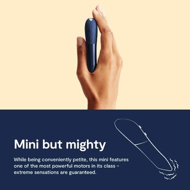 We-Vibe Tango X Bullet Вібратор для жінок: 8 режимів, 10 вібрацій, водонепроникний, синій (Midnight Blue) для подорожей