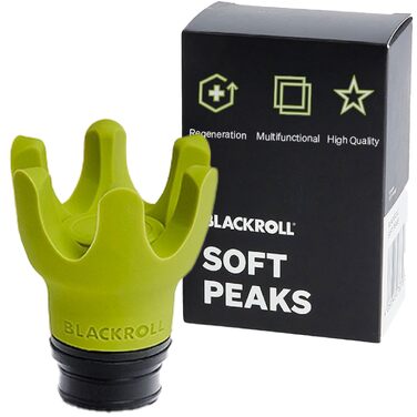 Міні-масажний пістолет BLACKROLL® для м'язів та фасцій, 4 насадки, 4 рівні інтенсивності, зарядка USB-C, Soft Peak