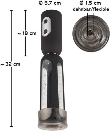 Насос для ерекції Orion - інтенсивний вакуумний насос для чоловіків, для тренування потенції, симуляції орального сексу, перезаряджається, прозорий/чорний (з повним авто режимом)