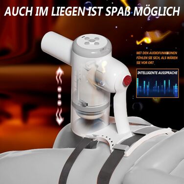 Електричний мастурбатор для чоловіків з телескопічною функцією та реміннем на стегна. Автоматичне змащення. Іграшки для дорослих.