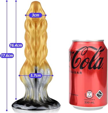 SXOVO Monster Dildo 22см з рідкого силікону - анальний та вагінальний дилда з сильним присоском та великим вузлом. Для вагінальної мастурбації та масажу простати. Розміри: 22см, 6,5см, 17,6см, 5,7см. Іграшки для дорослих, силікон