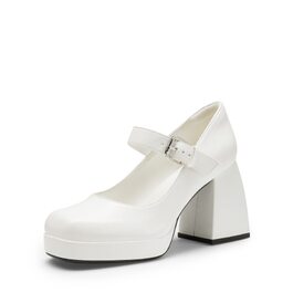 Жіночі туфлі Mary Jane Dream Pairs, білі, екошкіра (PU), розмір 38.5 EU