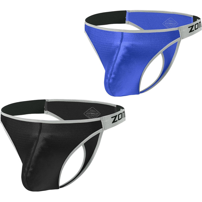 Танга чоловічі BIATWOWR з м'якої та зручної тканини, танга для чоловіків (Чорно-синій, XL)