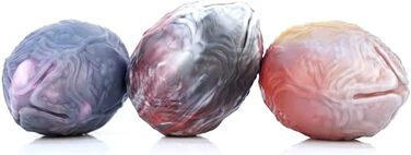 Набір з 3 шт. силіконових кульок для стимуляції (3,5x4,5 см), різні кольори, сумісність з ovipositor dildo