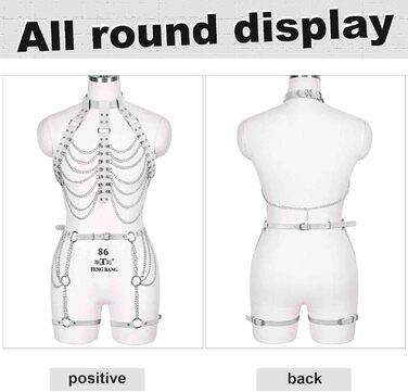 Жіночий комплект білизни: тілесний ланцюжок, набедрена стрічка, стрічка для панчіх, підтяжки