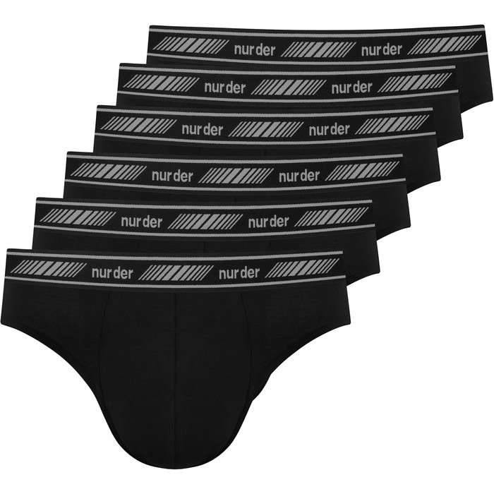 Чоловічі труси 6 шт. 3D Flex Classic Slip з бавовни, чорні, XXL