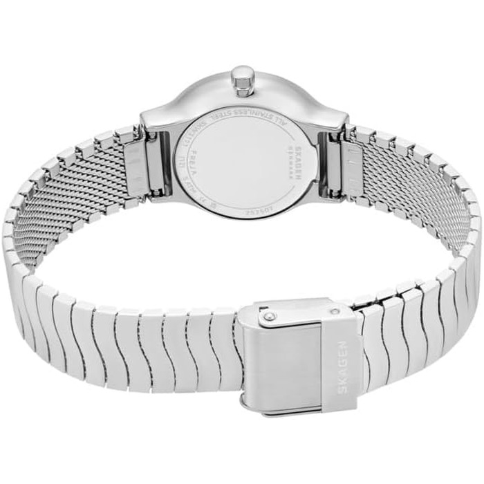 Жіночий кварцовий годинник Skagen Freja Lille (26 мм), золотистий з чорним циферблатом, сталевий або шкіряний ремінець