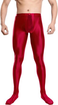 Чоловічі лосини з еластичною тканиною, прозорі, з підтяжками, штани-мешки, прозорі колготки (Червоний/Подорож, Однотонні (Getaway Solids), M)