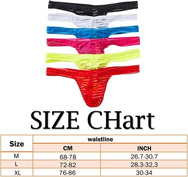QiaTi чоловічі труси-стрінги, 6 шт. у наборі, мереживні, кольорові