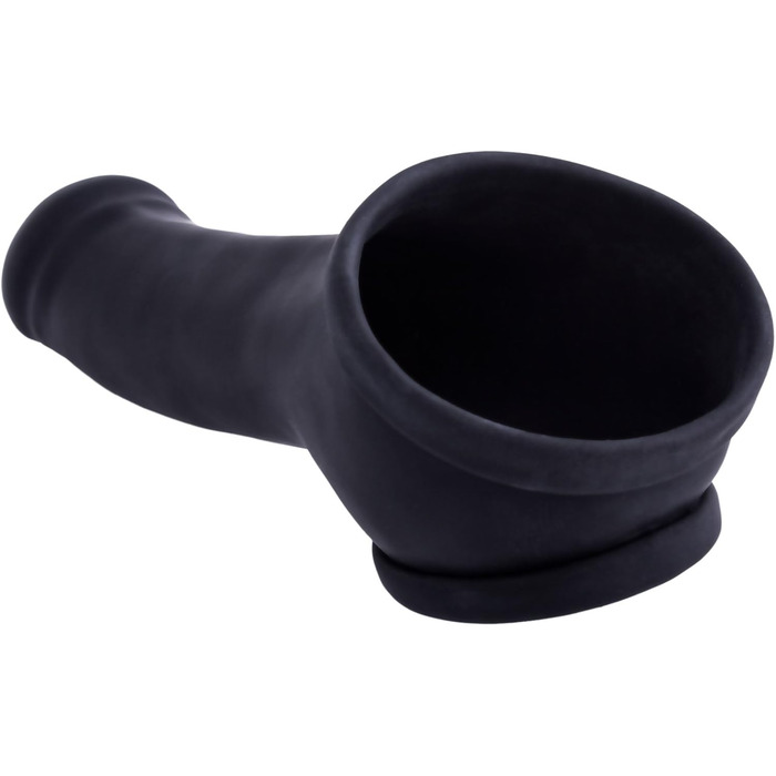 TOYLIE Latex Penis Sleeve (Чохол для пеніса) - Чорний, 13 см, з кільцем для яєчок 4,5 см, Made in Germany