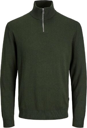 Чоловічий в'язаний кардиган Jack & Jones з чверть-замком, однотонний, розмір XL