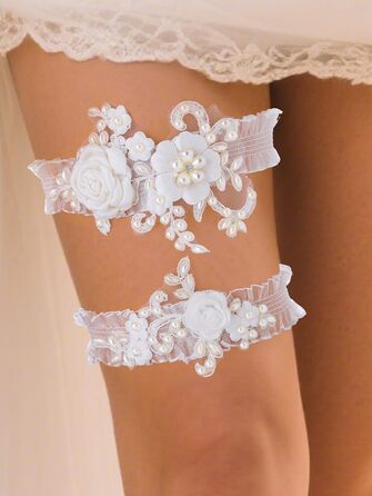 Стрічка для волосся нареченої Campsis, мереживна, для весілля