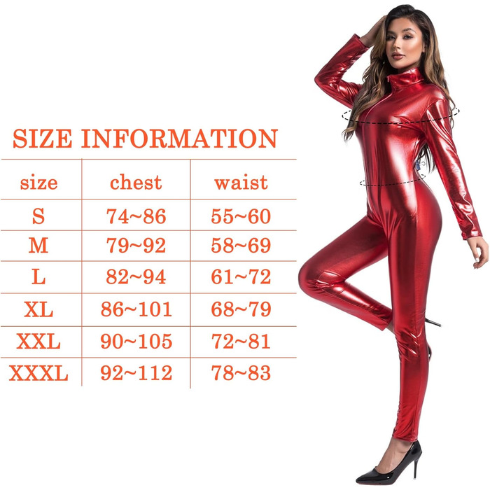 Жіноча спідня білизна FLYSL: сексуальна спідня білизна з латексу, червона, розмір XL
