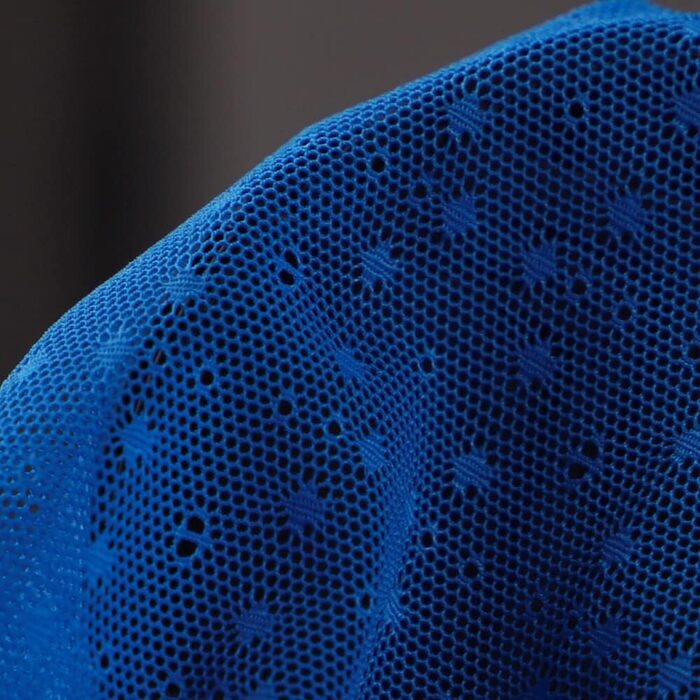 Чоловіча футболка з сіткою, короткий рукав, спортивна сітчаста сорочка для м'язової фігури, блакитна