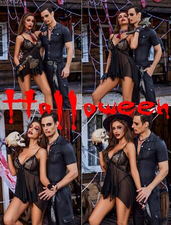 Avidlove Babydoll з мереживом для жінок, нічна сорочка, бодір-костюм, великі розміри XS-5XL, чорний