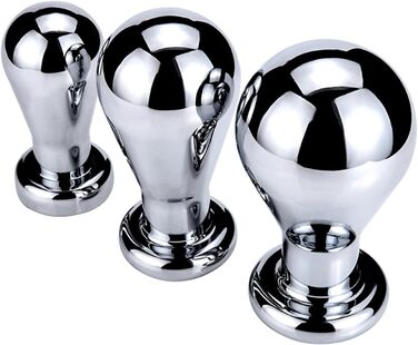 Металевий анальний плагін WLKJPP з кристалами та діамантами, L, срібло - анальні іграшки для чоловіків та жінок