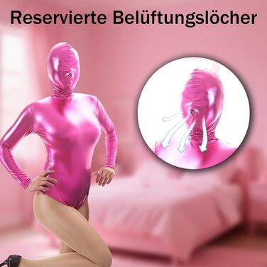 Жіночий шкіряний боді для БДСМ: боді-мішок, шкіряне плаття, шкіряна спідниця, костюм для рольових ігор (червоний або рожевий)