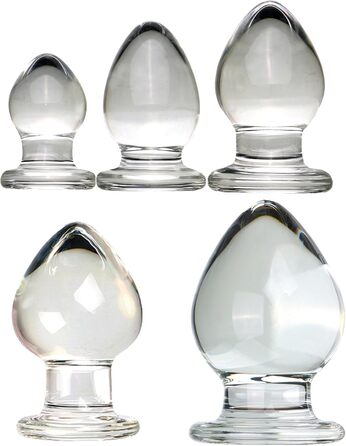 Скляний анальний плагін ScreaAss різних розмірів (32/40/45/55/65 мм) - плагін з кришталево гладкою поверхнею для жінок та чоловіків