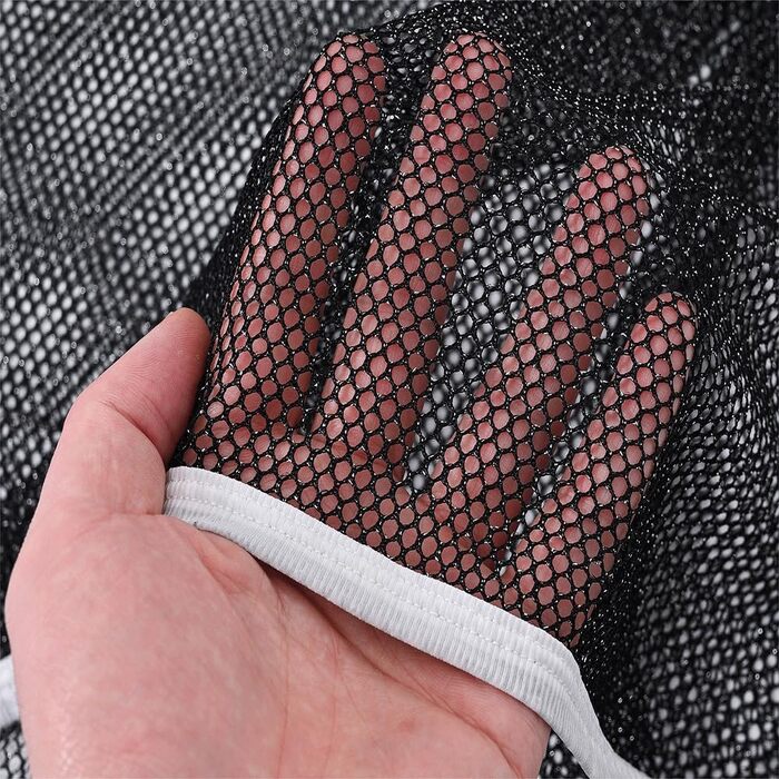 Чоловіча футболка BIATWOWR з прозорими рукавами, тонка майка, чорна (XL)