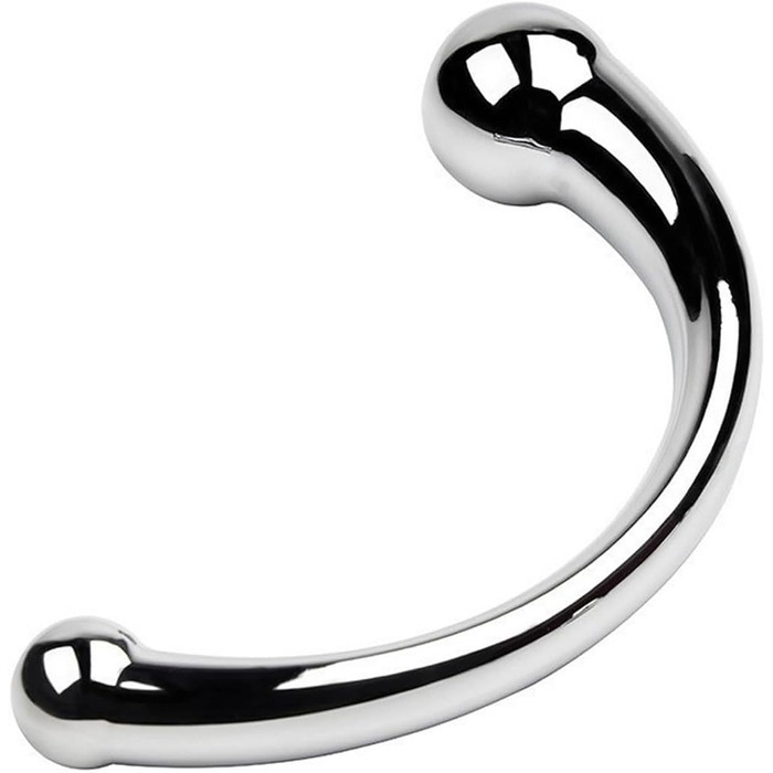 Масажер G-Spot, анальний плагін з металу, стимулятор для чоловіків та жінок, для масажу простати та G-Spot (сріблястий, M - 20 см)