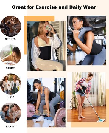 Корсет для талії LEINIDINA з блискавкою, пояс для схуднення, тренувальний корсет, шорти для фігури, чорний, розмір M