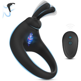 Вібратор для чоловіків Kuaecr - кільце для статевого члена з 10 режимами, силікон, для пар, стимулятор клітора, покращення ерекції