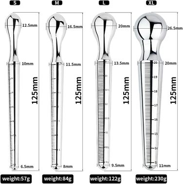 Розширювач сечоводу з нержавіючої сталі Seckoe для чоловіків (XL) - дилататор, катетер, сонда, масажер простати, секс-іграшка
