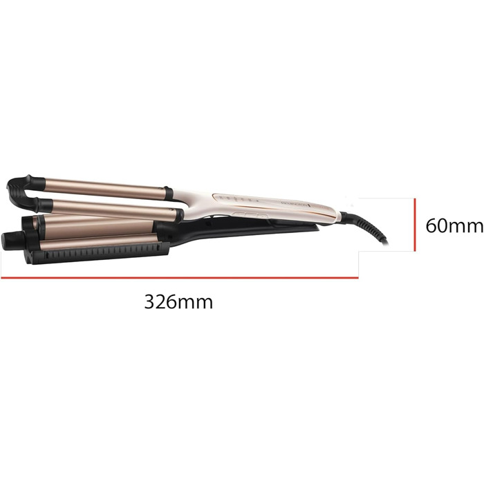 Мультистайлер 4-в-1 Remington ProLuxe CI91AW для завивки та гофре: плойка для пляжних та природних хвиль, цифровий дисплей, регулювання температури до 210°C, колір Біла троянда
