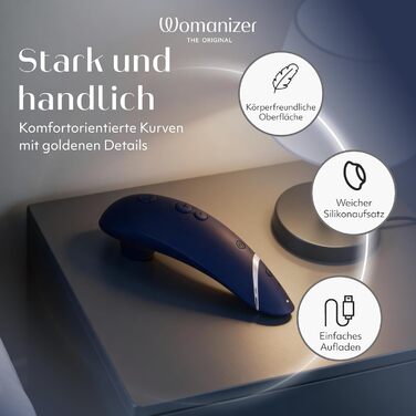 Womanizer Premium: вібратор для клітора з ефектом тиску | Інтимна іграшка для жінок | Чорний