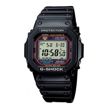 Годинник Casio G-Shock GW-M5610U-1ER з радіосинхронізацією Multiband 6, чорний полімерний ремінець