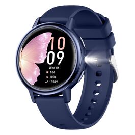 Смарт-годинник findtime Rund для жінок та чоловіків: фітнес-трекер з функцією дзвінків, вимірюванням кров'яного тиску та моніторингом здоров'я (Синій)
