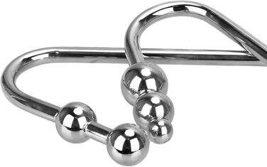 Анальний пробка з гачком, нержавіюча сталь, кульки, анальні кульки, масажер простати, секс-іграшка для пар, дорослі ігри, 3 кульки