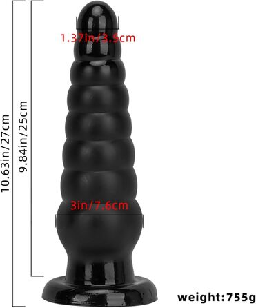 Анальний плаг TangQian XXL для стимуляції та розширення анусу - стимулятор для чоловіків та жінок, чорний