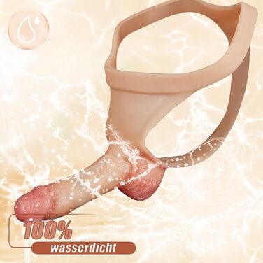 Секс-іграшка для чоловіків: Реалістичний пеніс-манжет Jpscor для збільшення, з ефектом вени та затримкою еякуляції