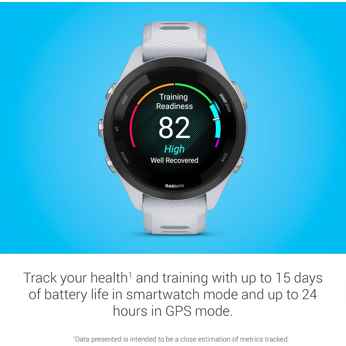 Спортивний смарт-годинник Garmin Forerunner 265S AMOLED, 42 мм, Whitestone/Neo Tropic — для бігу та тренувань