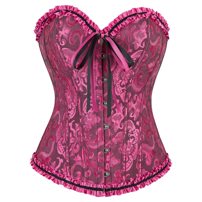 Корсет-топ KUOSE для великих розмірів (XS, чорний, рожевий) - фігурна білизна